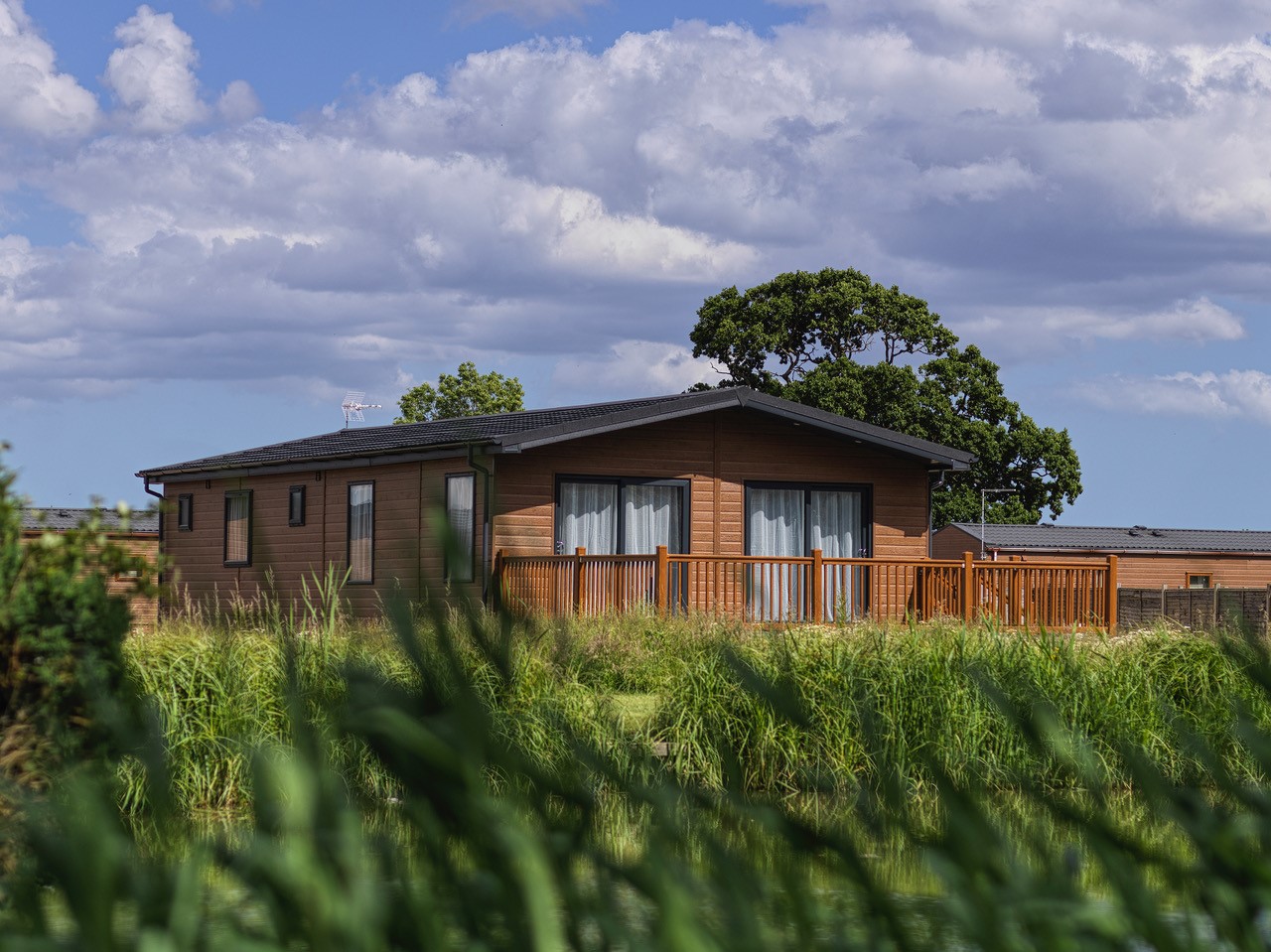 New holiday lodge at Stonham Barns